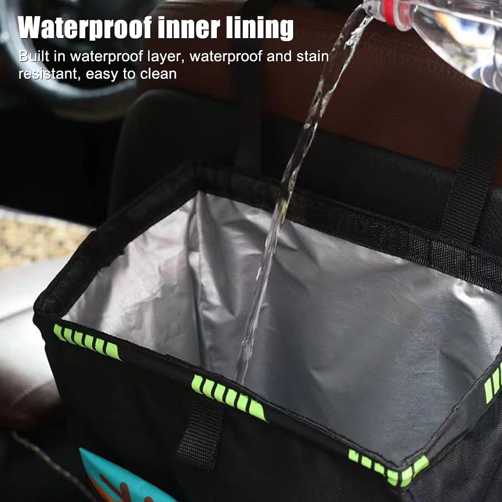 DONGKER Auto Mülleimer, Auslaufsicherer Reise Auto-Müllbeutel, 26x14x35 cm, Wasserdichter Aufbewahrungstasche Mehrzweck Organizer zum Aufhängen für SUV, Wohnmobil, Camping