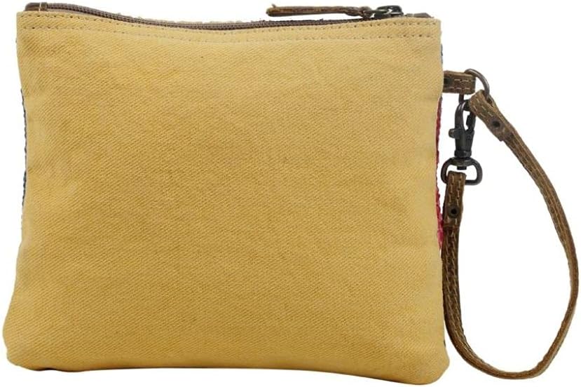Myra Bag Midsummer Pouch Upcycled Cotton & Leather S-3078 - Image 4