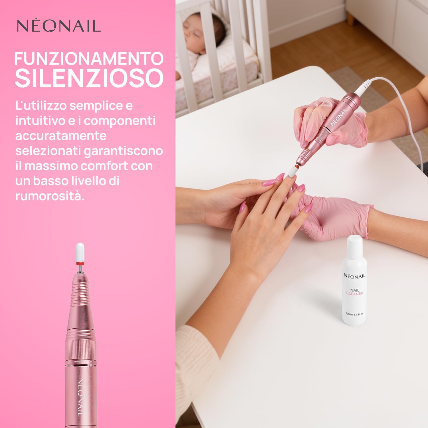 NÉONAIL Fresa Per Unghie - Mini USB Nail Drill 12 W - Lima Elettrica Per Unghie - Kit Unghie Gel - Pen Nail Drill - Kit Manicure Pedicure