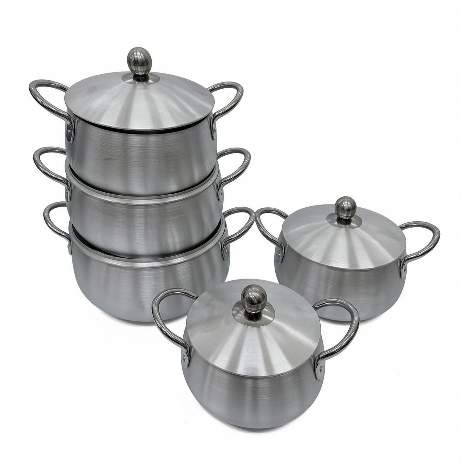Colcolo Aluminiumkochtopf mit Deckel Leichter Suppentopf Milchtopf Gemüsetopf Nudeltopf Backtopf Bratentopf für Studenten Camping Küche