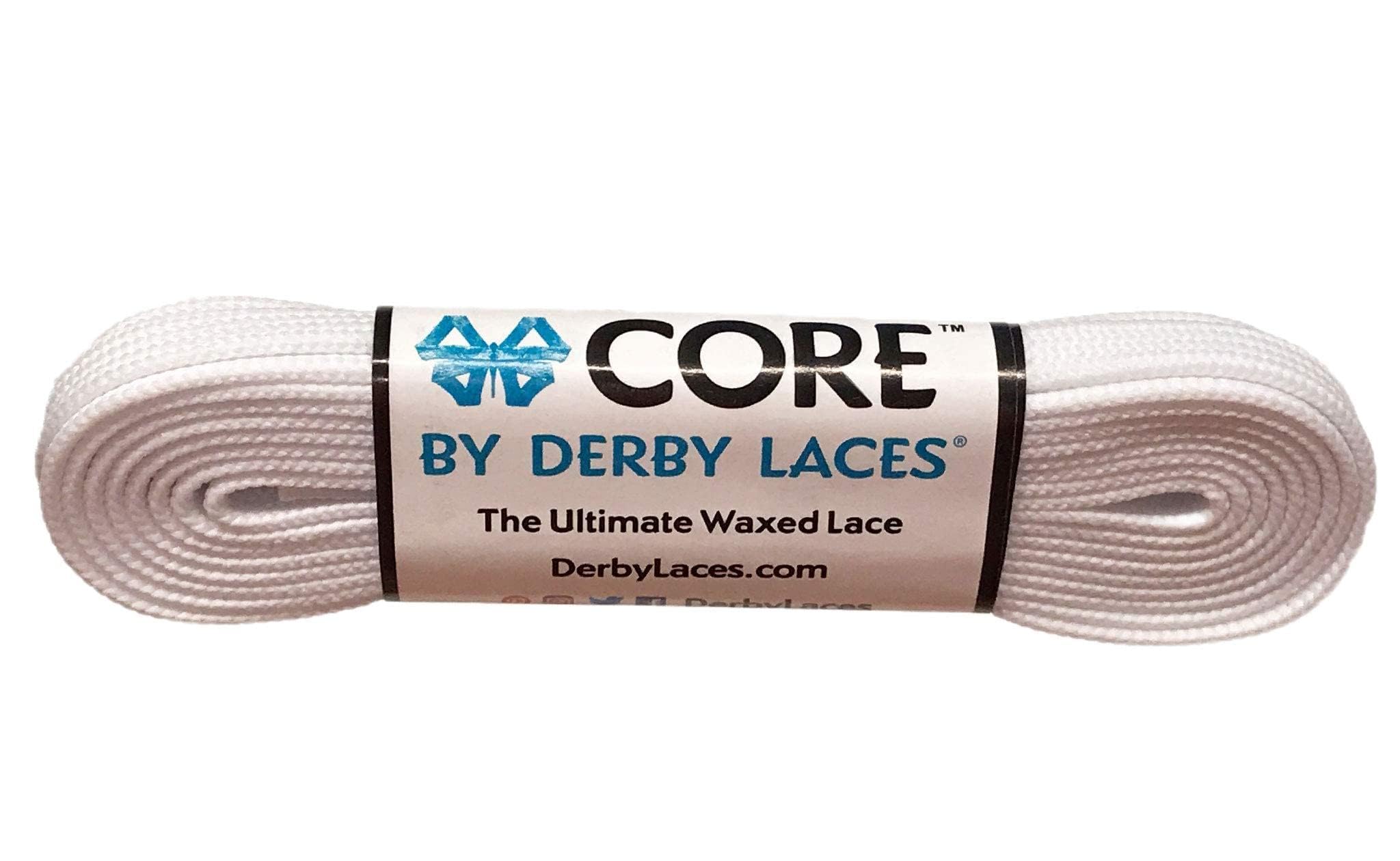 Derby Laces CORE Narrow 6mm Waxed Lace for Figure Skates, Roller Skates, Boots, and Regular Shoes, Black, 134 Inch / 340 cm — view 25