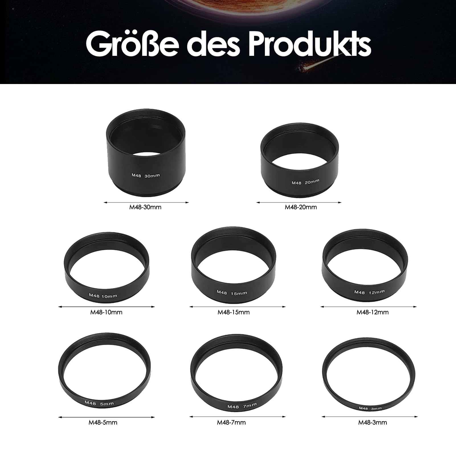 Astronomische adapters voor telescopen en accessoires