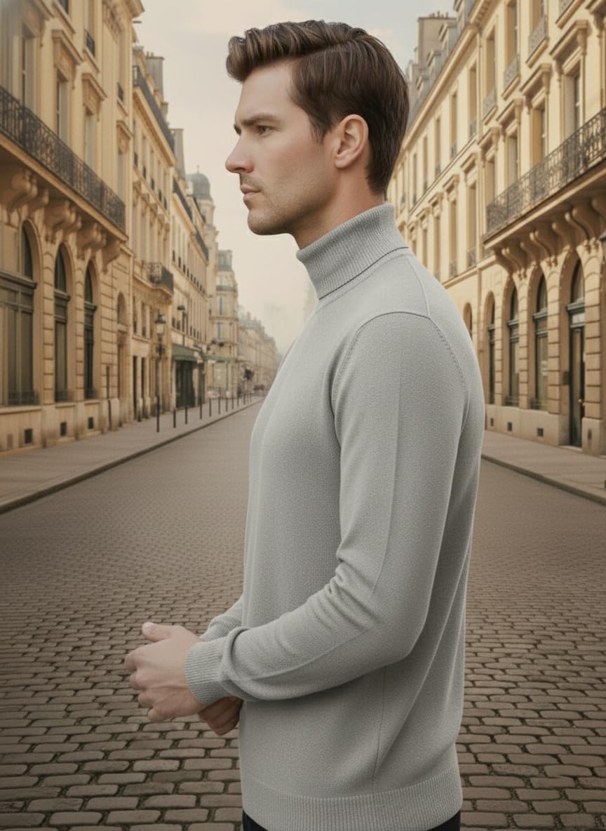 Men's Winter High Neck Sweater