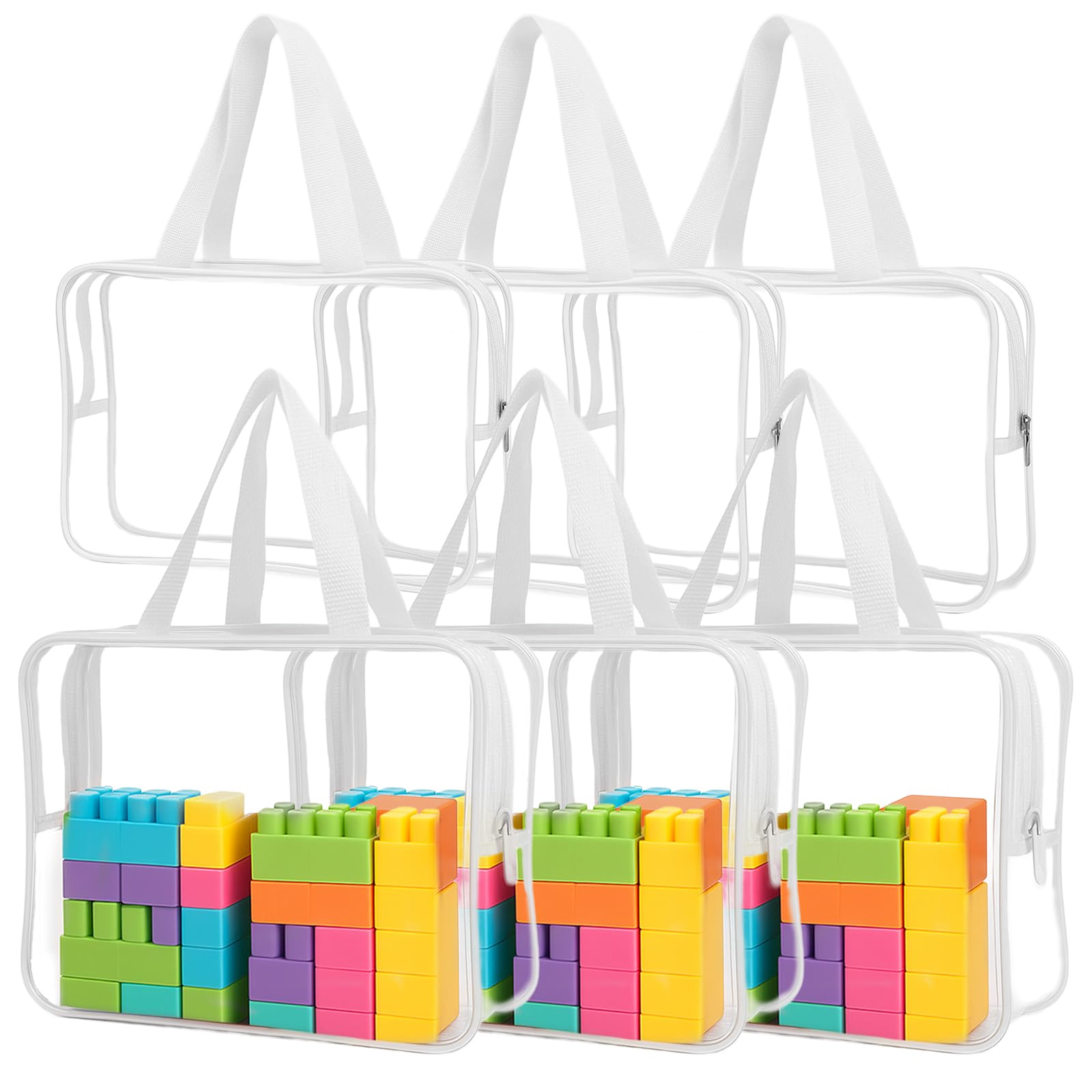Reusable Transparent PVC Toy Storage Bags, 11.8