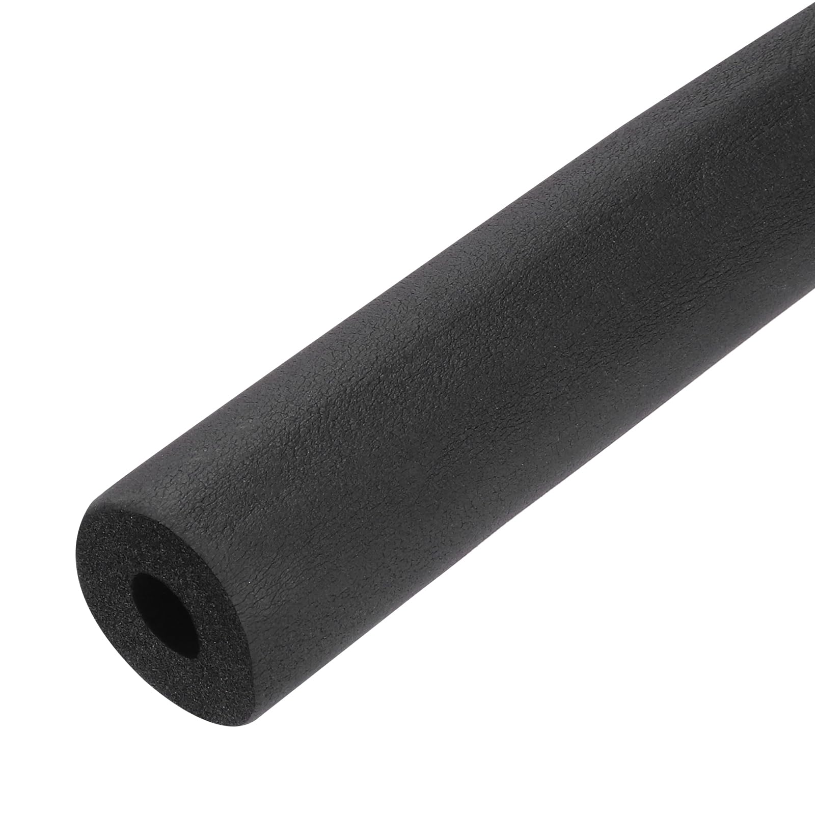 Photo 1 of uxcell Foam Tubing for Handle Grip Support, Pipe Insulation, 1/2"(13mm) ID 1 9/16"(39mm) OD 2m Length Black
