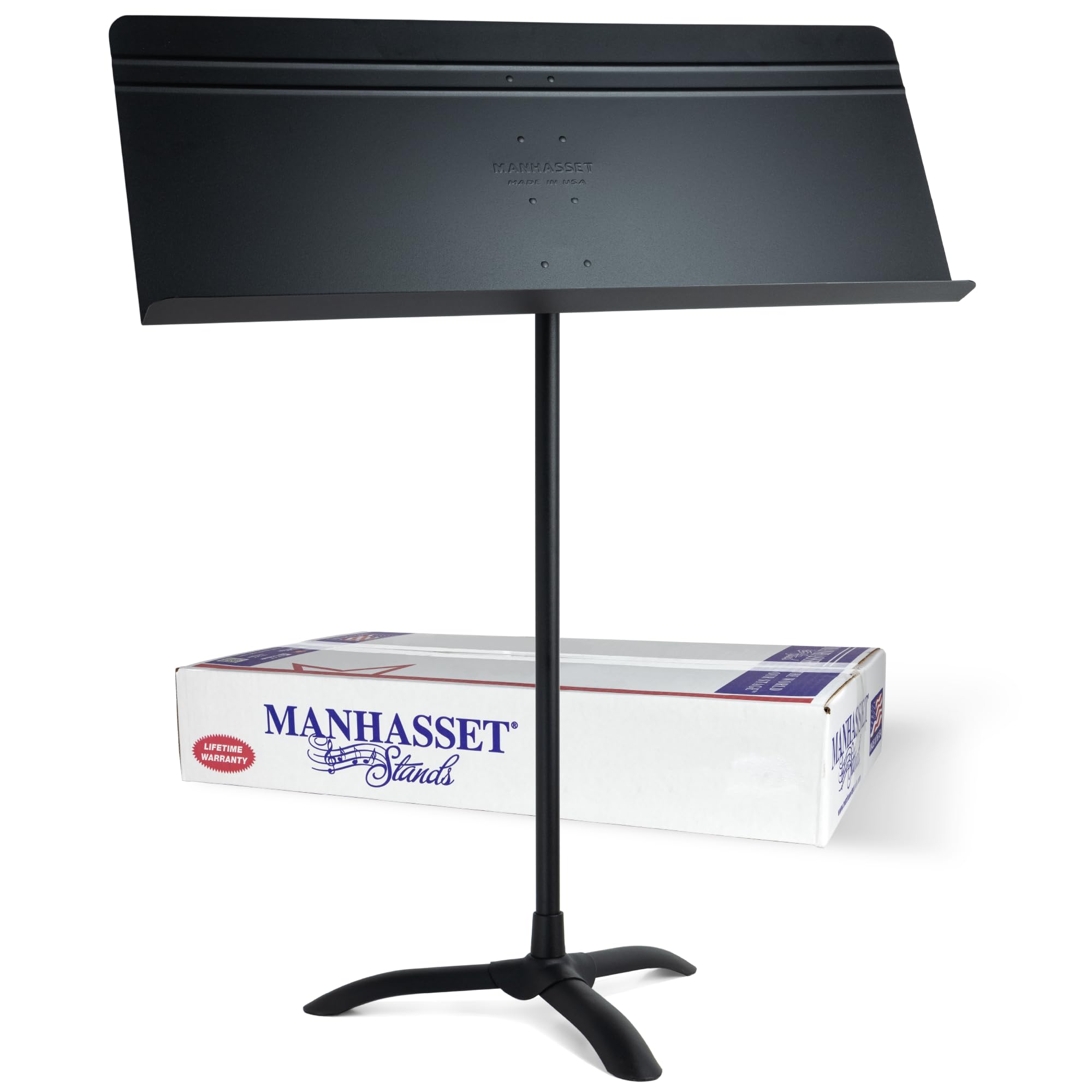 Manhasset Music Stand - Fourscore Model - Extra Wide, 32 Inch Desk - Easily Holds up to 4 Sheets - Heavy Duty, Sheet Music Stand - Made in the USA