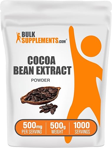 BulkSupplements com Extracto de cacao en polvo polvo de cacao - Suplementos de flavonoides - Polvo de cacao sin azúcar - Suplemento de polifenoles -