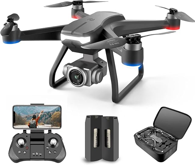 4DRC F11 GPS Drone with Camera for Adults 4K,5GHz FPV RC Quadcopter for Beginners Toys,Brushless Motor,GPS Auto Return Home,Follow Me,Waypoints,2 Batterys and Carrying Case