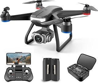 HEROWEN Drone com câmera 4K para adultos, F11 GPS Drone de câmera FPV de 5Ghz, quadcopter RC para iniciantes, motor sem escova, retorno automático para casa, siga-me, voo de trajetória, modo sem cabeça, estojo de transporte