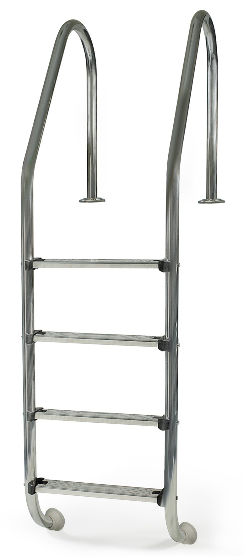 Gre 40272 - Escalera de Seguridad para Piscinas Enterradas - Acero Inoxidable, Peldaños Antideslizantes y Sistema de Protección Infantil