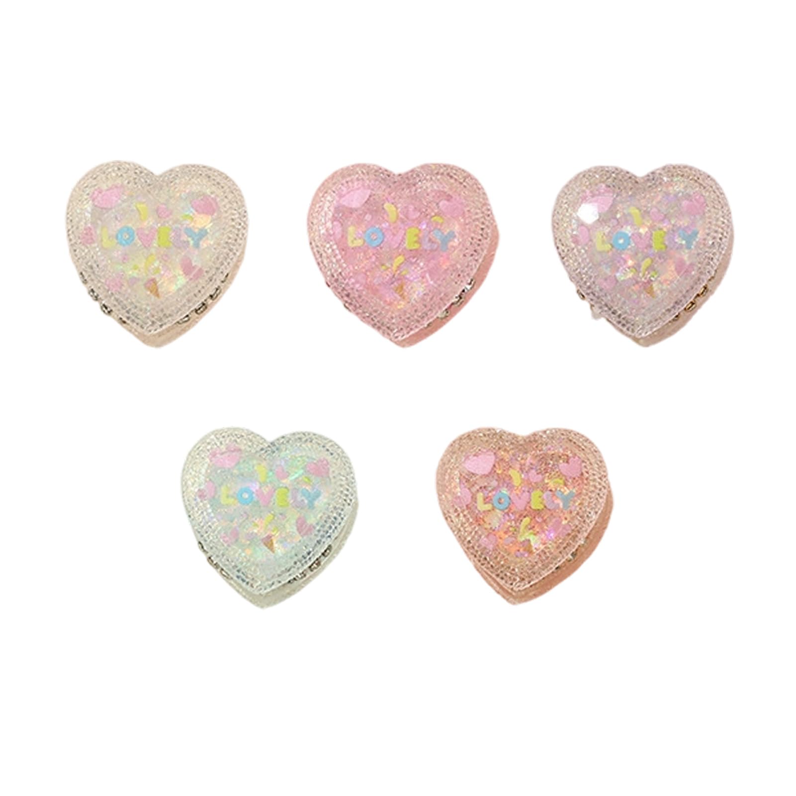 Perles en résine cœur 25mm lot de 10 pour stylo et bijoux - Multicolore