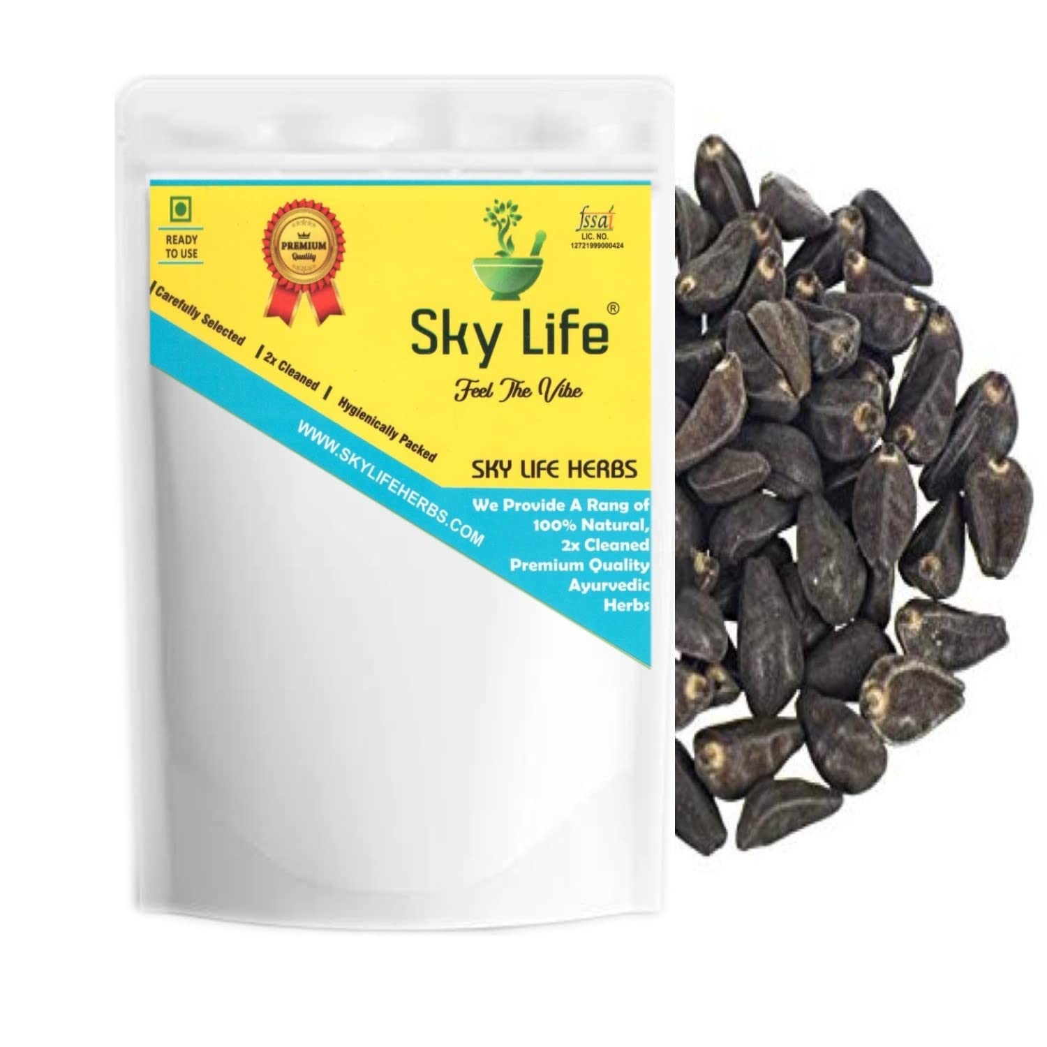 Sky Life® Kala Dana Seeds - Shyam Beeja - Ipomoea Hederacea - Kaladana Seeds - Black Seeds - Kala dana - Shyam beej - Japanese Morning Glory - 200Grm