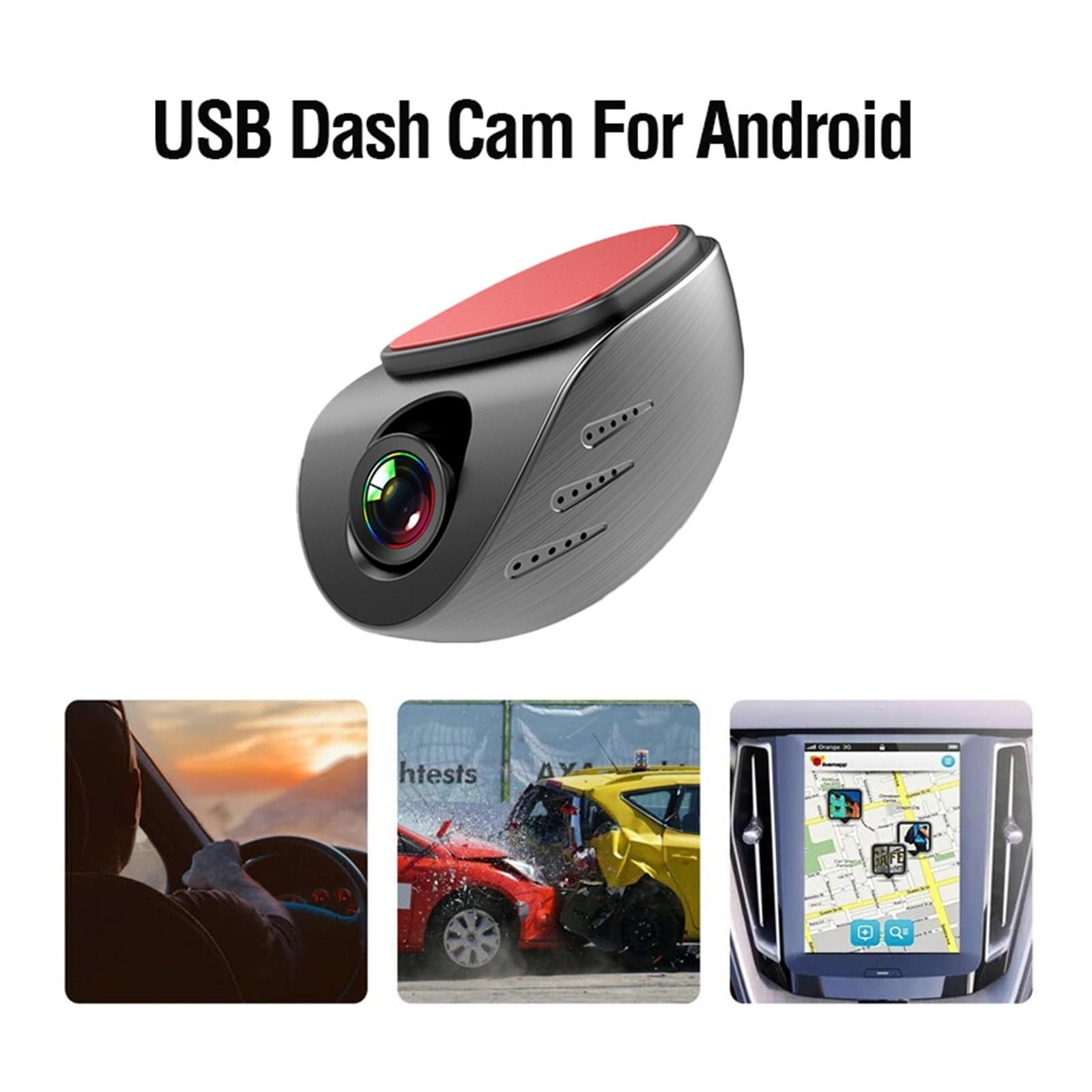 Enregistreur de Voiture USB Car Black Box Driver Recorder Lecteur DVD Assistance au conducteur 1080p Car DVR(Size:32G)