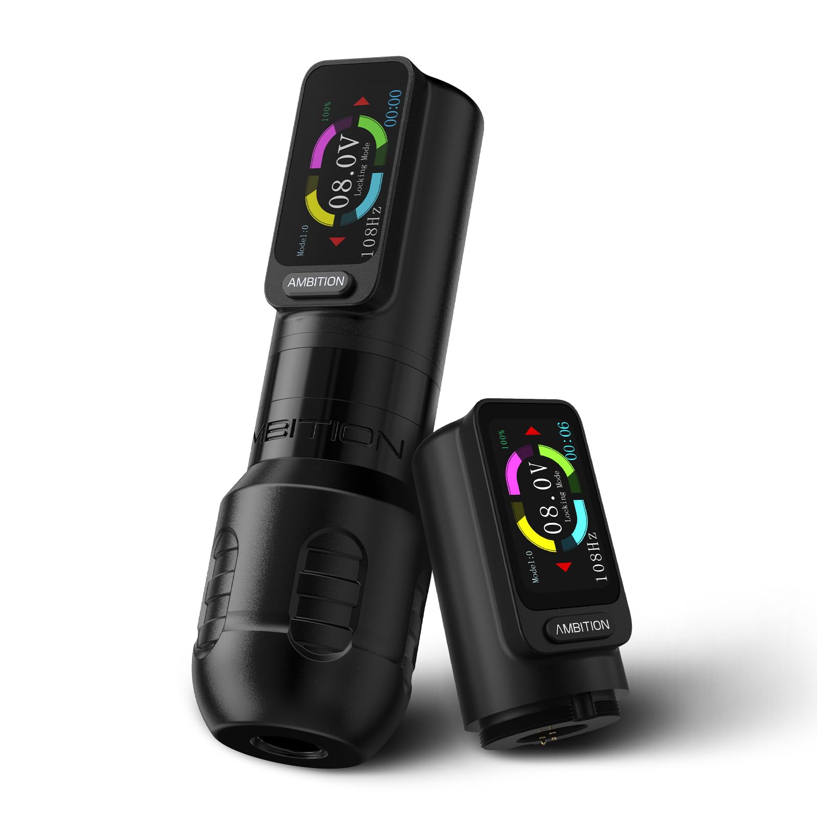 Ambition Zetton Wireless Tattoo Machine with Extra 2400mAh Touch Buttons LED Digital Display Rotary Tattoo Machine Cartridge Battery Pen with Brushless Motor Straight Drive Bar for Tattoo Artist