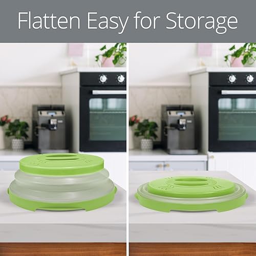 Miniatura 7 de HOVER COVER Cubierta magnética contra salpicaduras de microondas con alta potencia, agarre magnético más fuerte, tapa plegable de 12 pulgadas sin