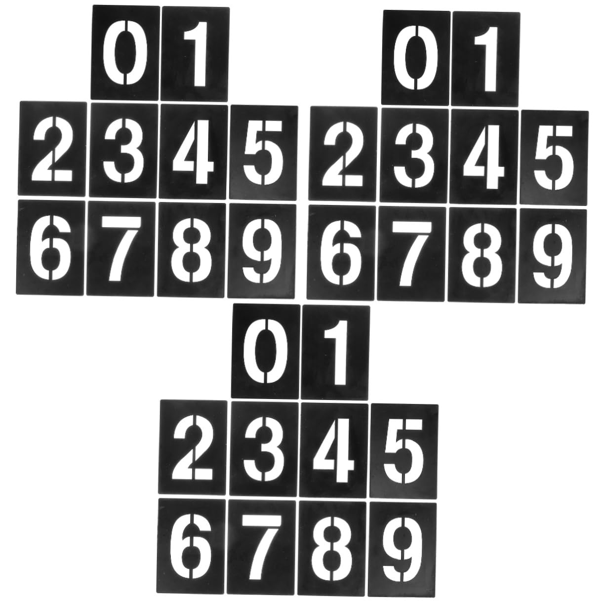 Angoily 3 Set Stencil Numerici Riutilizzabili per Decorazioni Domestiche e Festive Facili Usare e Resistenti