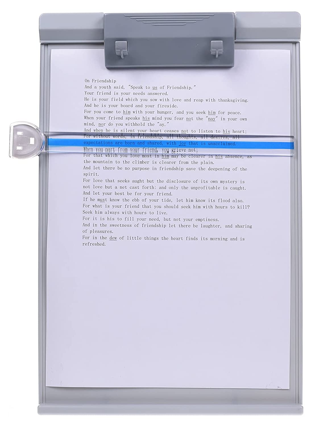 ARURA (Label) ABS Desktop Document Holder A4 Paper Reading Clipboard with Adjustable Positions and Clip 1