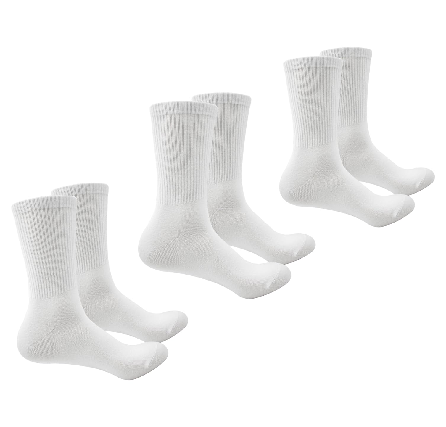 Sponsored Ad – Sweet seven 3 Pairs Cotton Crew Socks - Bulk Casual Sports Sock Set for Men and Women