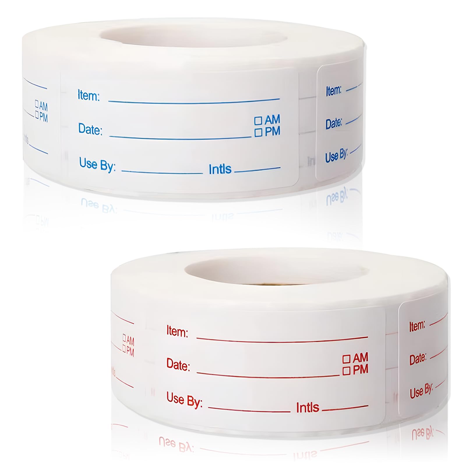 2 Rolls 1000 Pieces Removable Food Stickers, Easy Peel Off Freezer Labels, Self-Adhesive Waterproof Product Rotation Labels for Home Restaurant Cosmetic