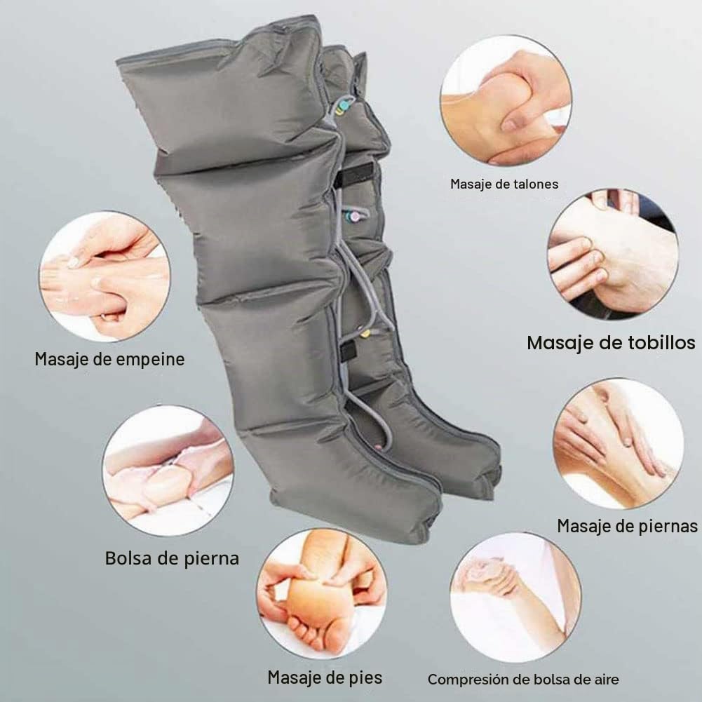 Masajeador de piernas con compresión de aire para circulación Brazo Pierna Cintura Envolturas Pie Tobillos Máquina de masaje