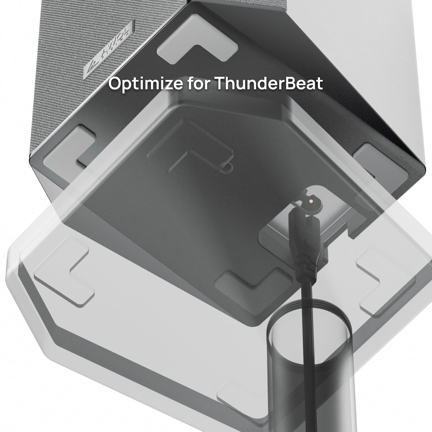 AWOL Vision ThunderBeat 5.5.2 - Coppia di supporti per altoparlanti regolabili dedicati per sistema surround 5.5.2, base robusta e design su misura (carico massimo 4 kg, confezione da 2)