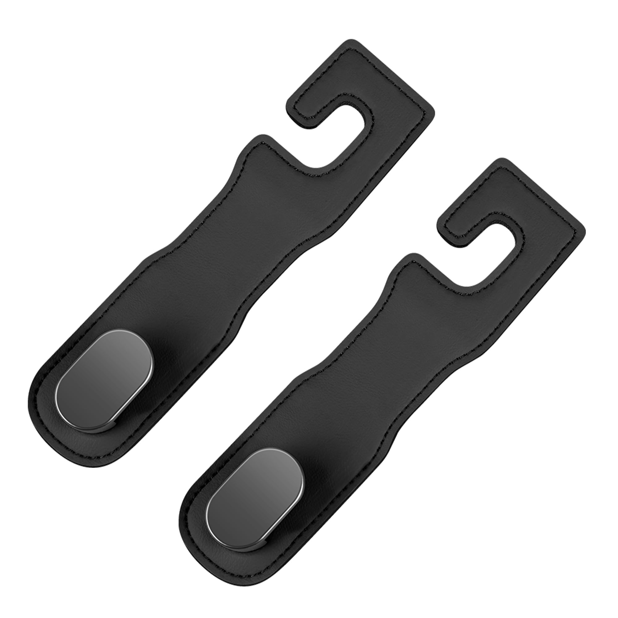 Amelity Black-2 Pack Car Seat Back Hooks For Headrest, 2 Pack Car Headrest Hooks For Purses And Bags, Car Hanger For Car Headrest, Car Backseat Headrest Hooks (Black-2 Pack)