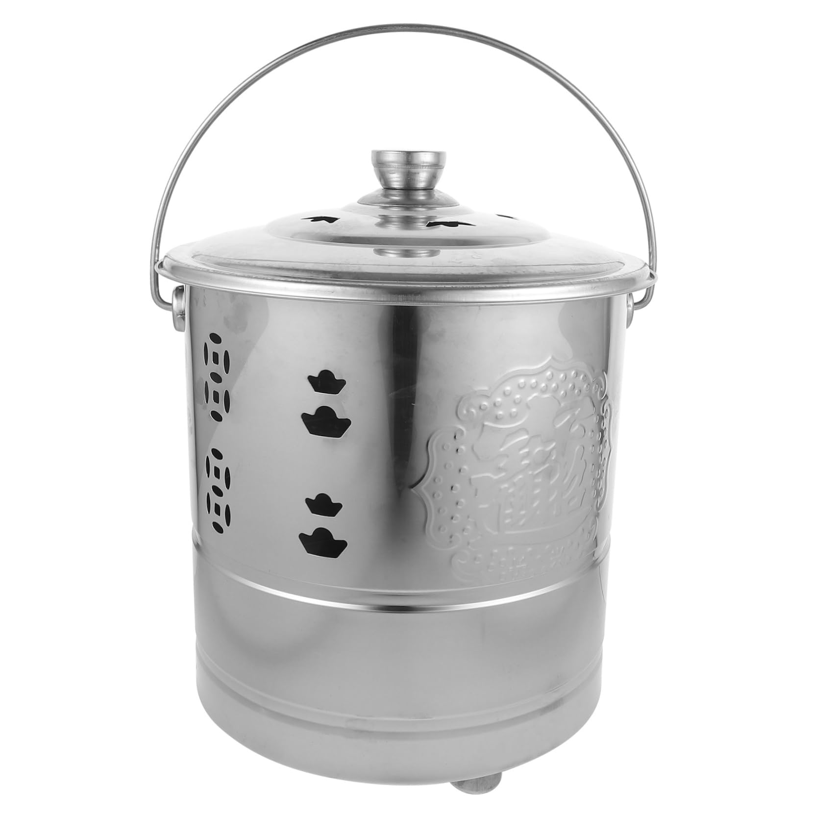 YARNOW Bucket Pails Incinerator Can Burn Incinerator Bin Paper Pail Burn Bucket Incinerator Cage Sacrifice Buckets Pit Stainless Steel Bucket Accessories Household