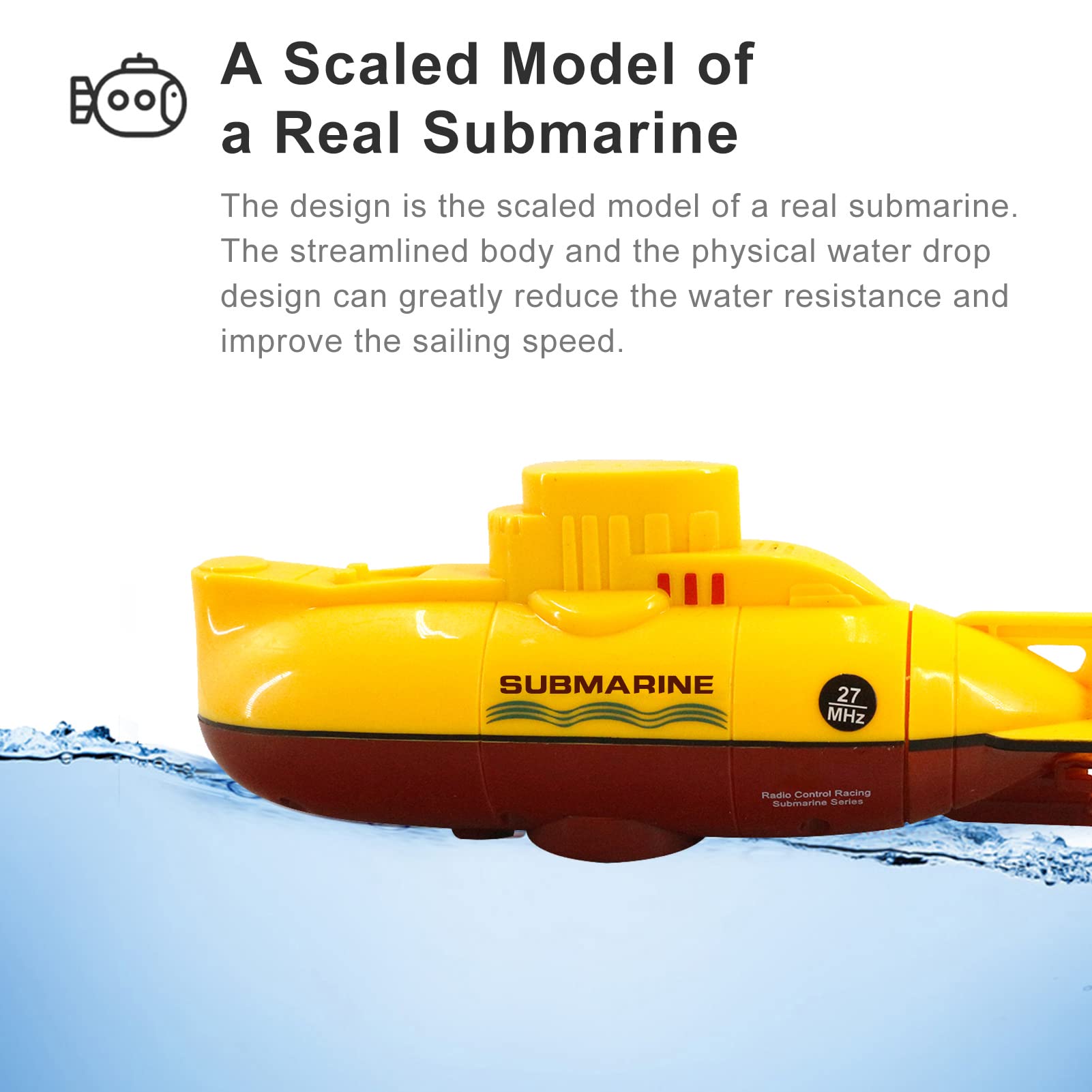 Amazon.co.jp: fangzi RC潜水艦、ミニRC潜水艦リモートコントロール