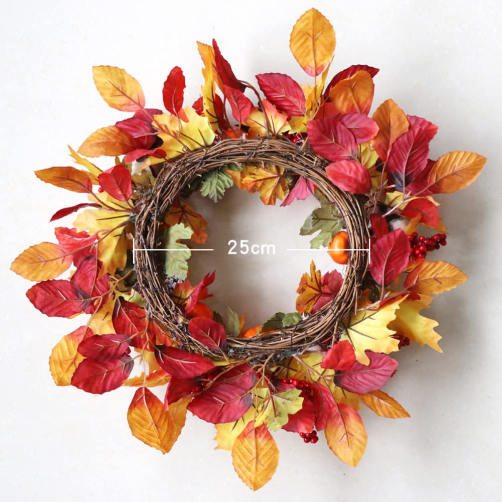 Ghirlanda Autunnale Con Zucca E Girasole – Diametro 55 Cm, Per Porta, Parete, Finestra, Decorazione Ringraziamento