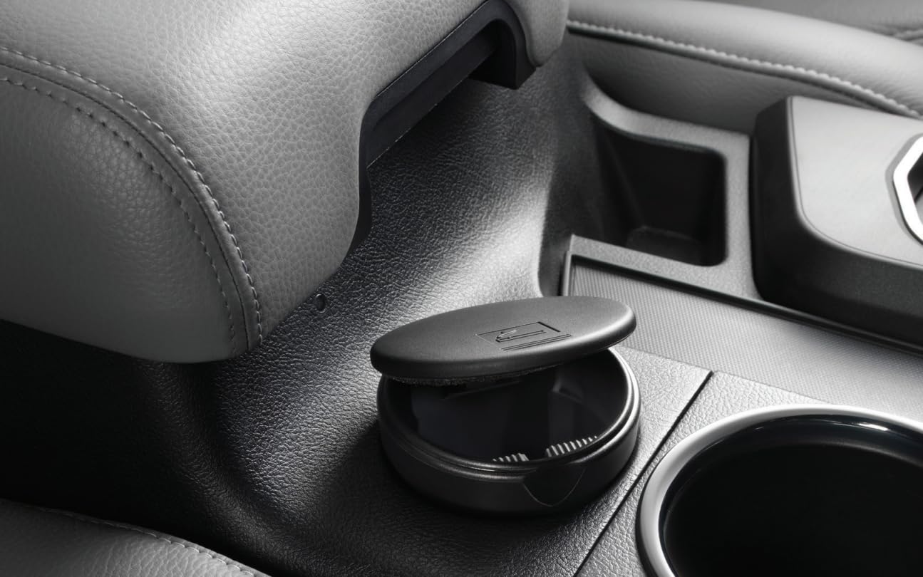Toyota Cup Holder Mounted Ashtray and Coin Holder Kit, 3.5 x 3.3 inches, Black