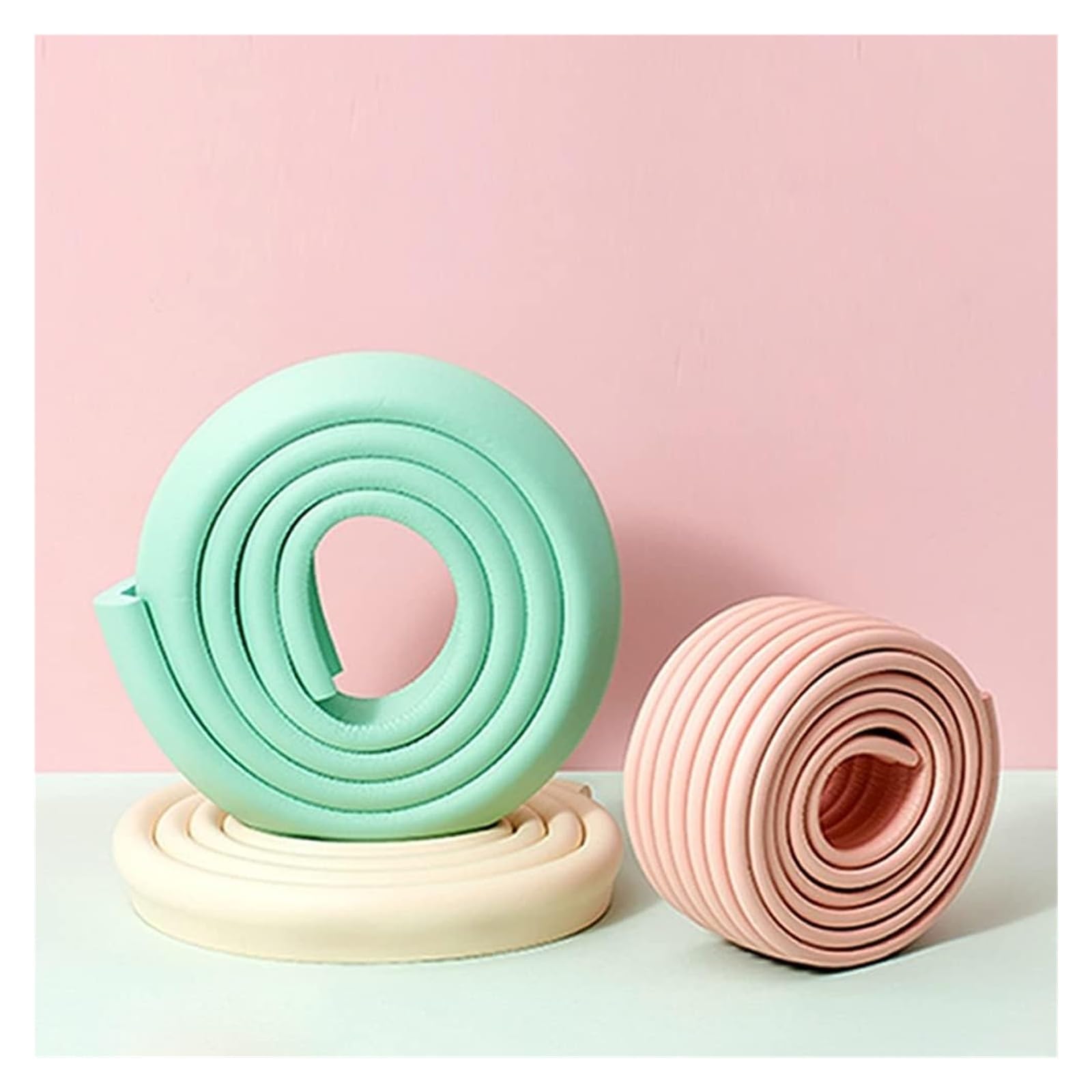 protecteurs de coin de table， 2M, protections d'angle de bord for coins de Table de bébé, coussin de bord de pare-chocs, bande Anti-Collision for enfants, bandes en mousse(Pink)