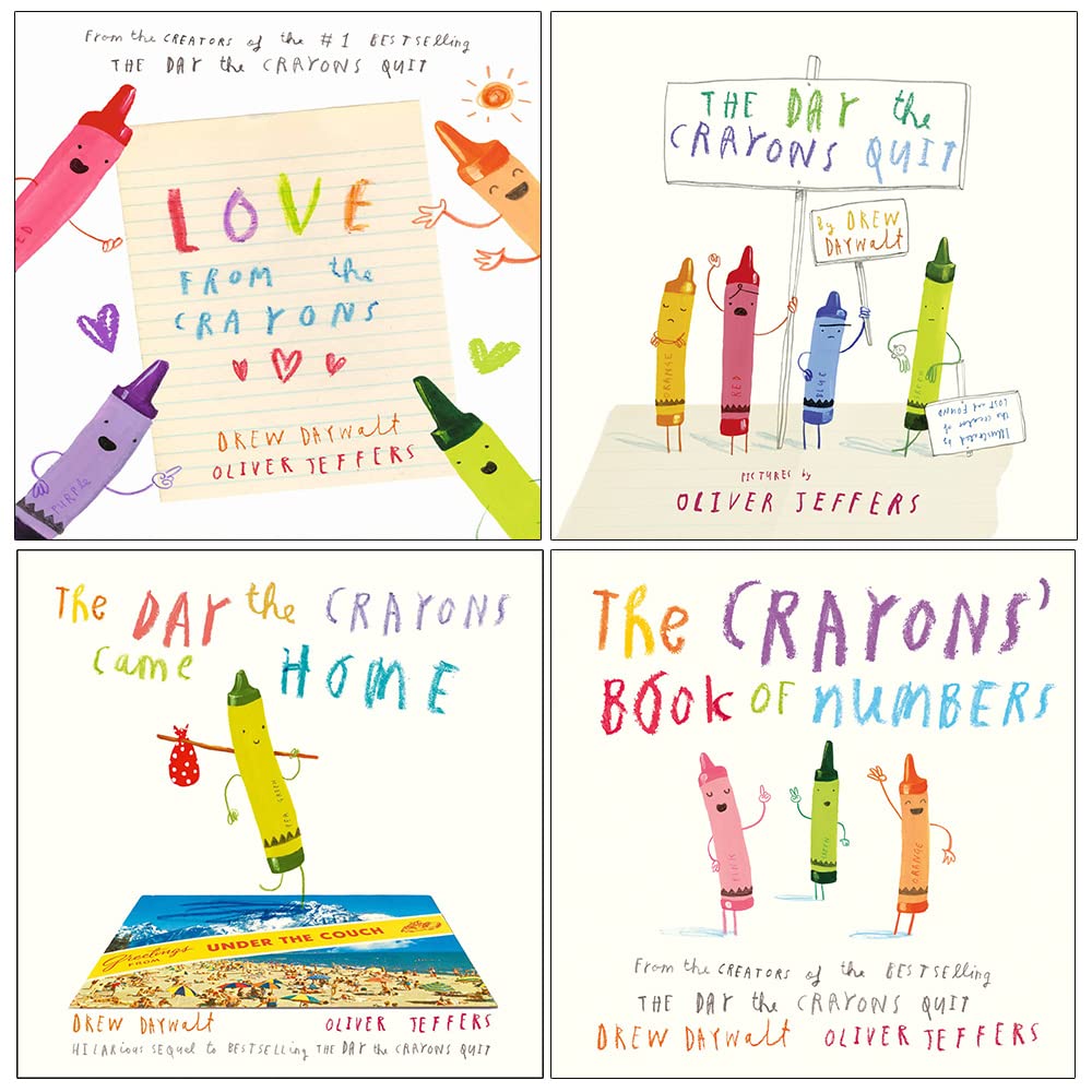 The Crayons 4 Books Collection Set By Drew Daywalt & Oliver Jeffers