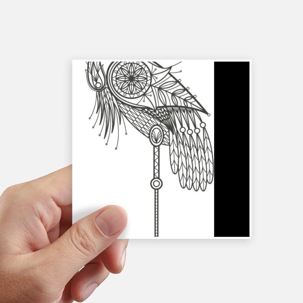 Autocollant oiseau osez la couleur sur votre moto et valise sticker plume carré 10cm