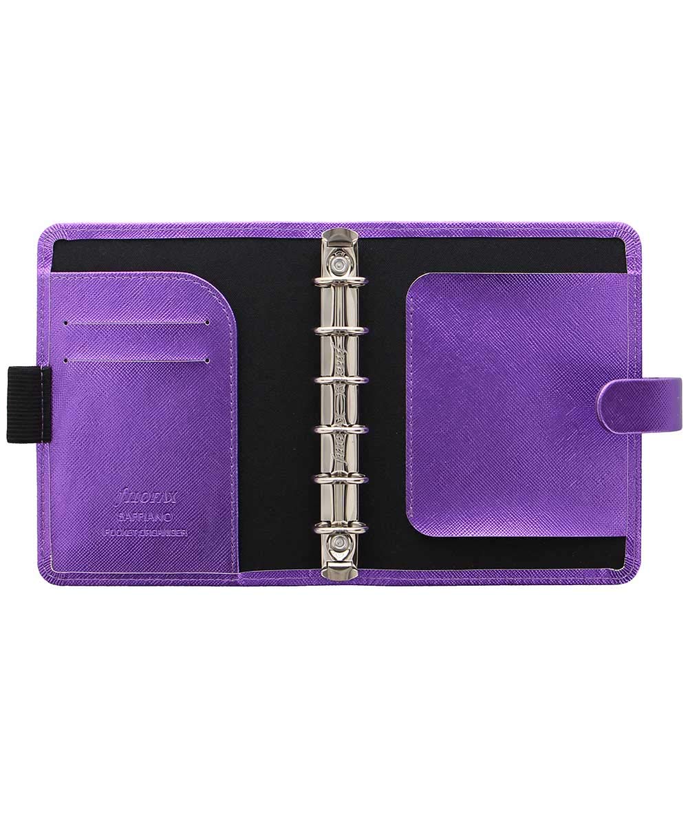 Filofax Saffiano Metallic Organizer, Personal Size, Violet - Cross
