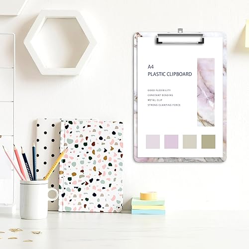 Miniatura 6 de Portapapeles de plástico A4, lindo portapapeles tamaño carta Stardard para profesores, niños, tablero de clip ligero  Tableros de clip decorativos