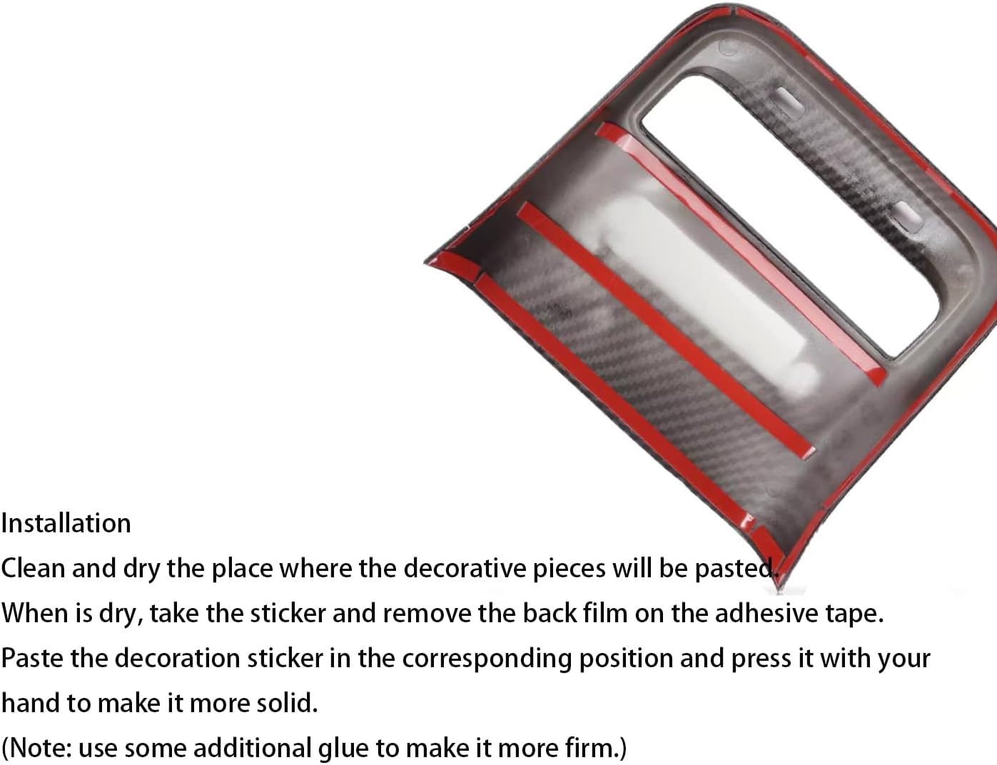 Interior Car Accessories for Tesla Model 3/Y 2017 2018 2019 2020 2021 2022 2023 Rear Air Condition Outlet Vent Covers Trim ABS Carbon Fiber Color