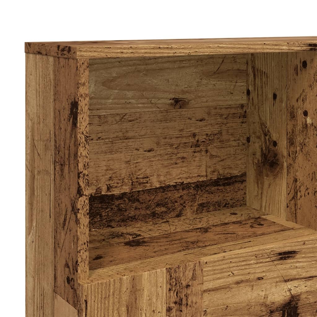 Homgoday Cabecero con caja de madera de 120 x 19 x 103,5 cm, de aglomerado, para muebles, baúles y baúles, caja de jardín, porta herramientas de jardín, puf de exterior, baúl de exterior