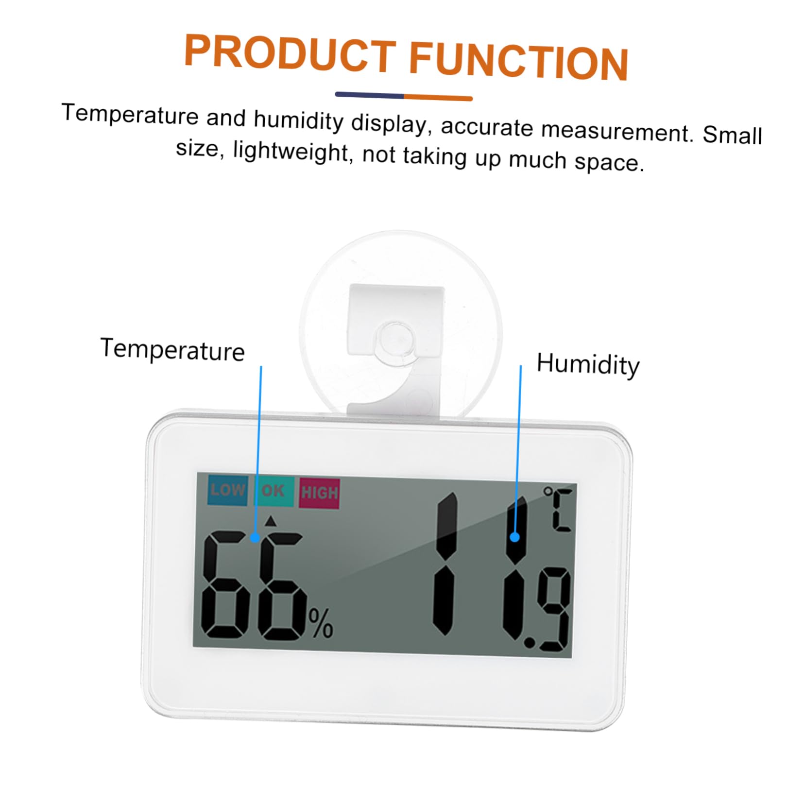 TOPBATHY 3 Pz termometro igrometro misuratore di temperatura da tavolo frigobar warehouse wharehouse misuratore di umidità sensore di temperatura mini addominali bianca