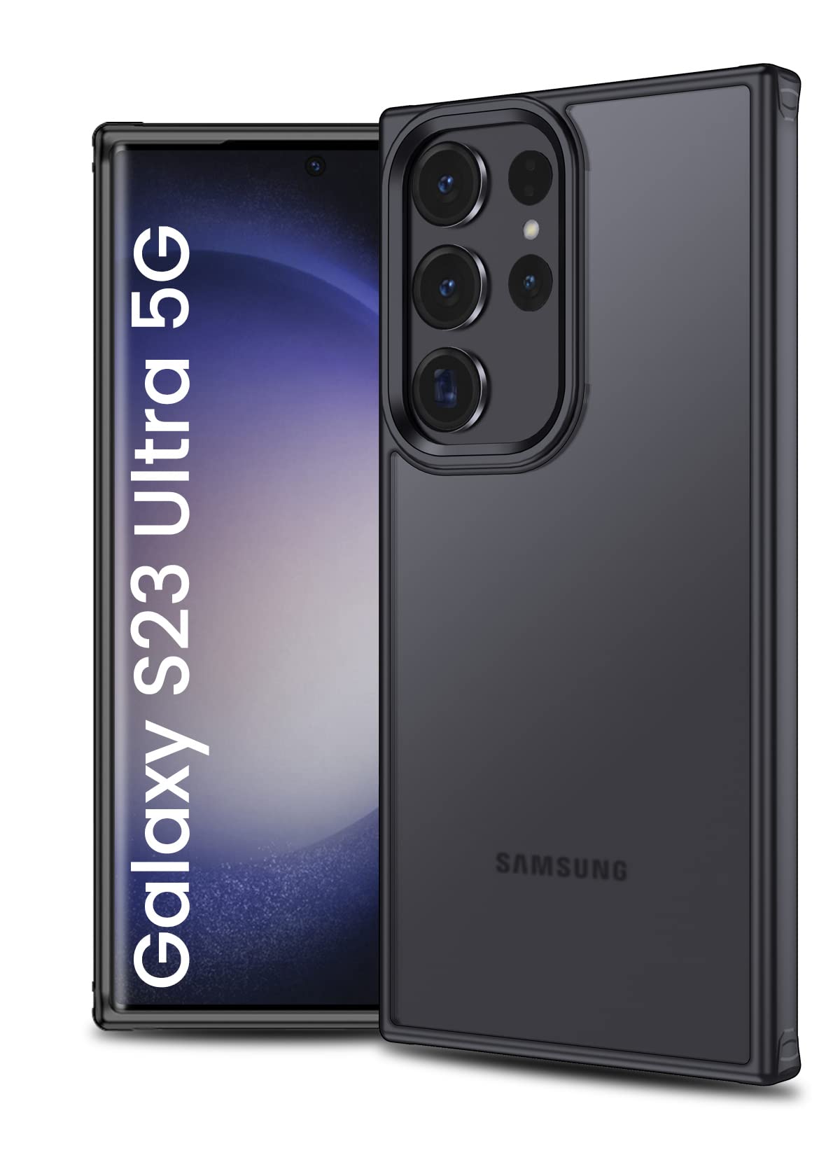 Golden Sand Samsung Galaxy S23 Ultra 5 G Back Cover For Phone | Semi Transparent Back Shockproof Slim Tpu Case (Frosted Black) (B0BWYN7BLX) Amazon Price History, Amazon Price Tracker