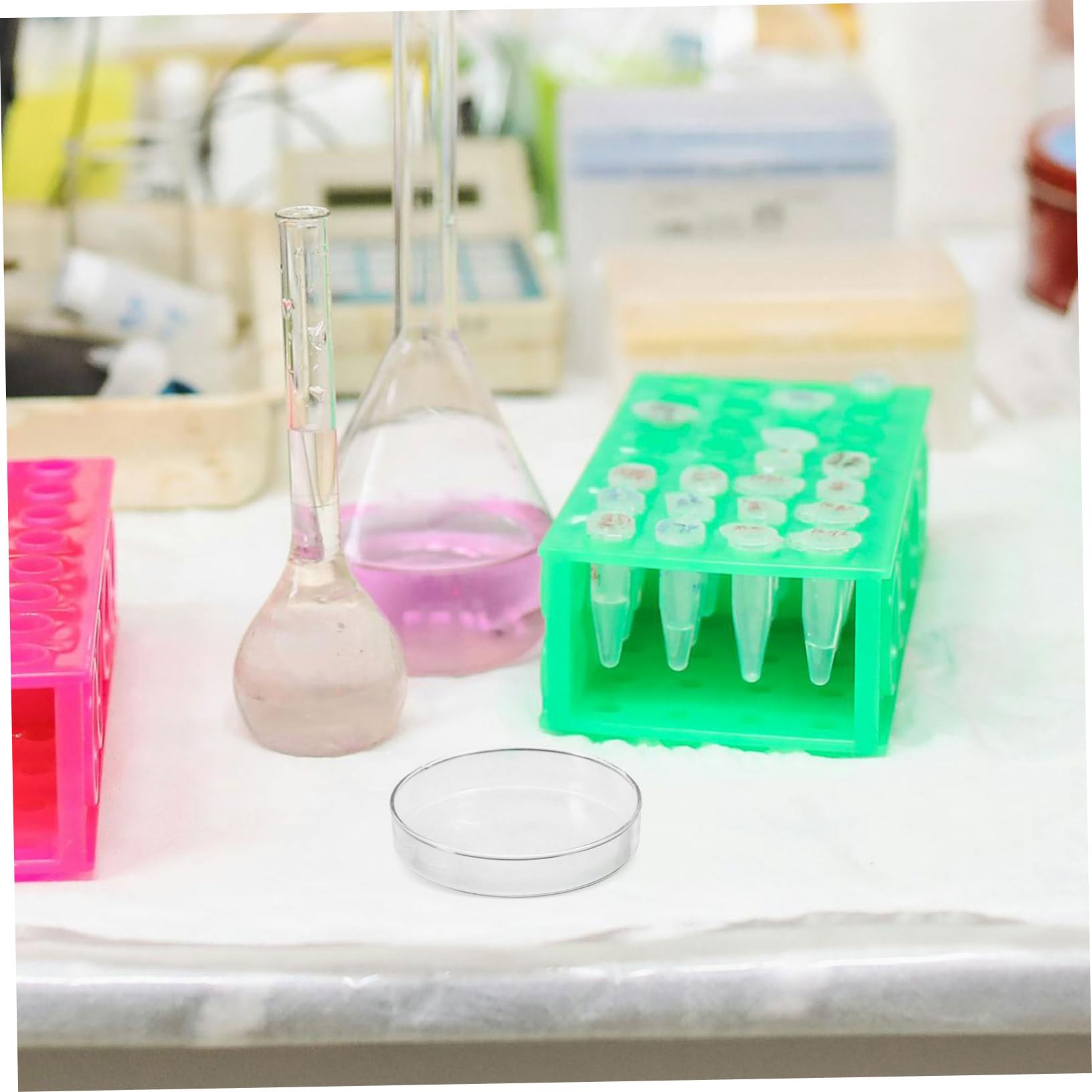Beaupretty 5 Placas De Petri Vacías Con Tapa Placa De Cultivo Con Medio Nutritivo Bandeja De Petri Para Laboratorio Científico Para Plantas Para