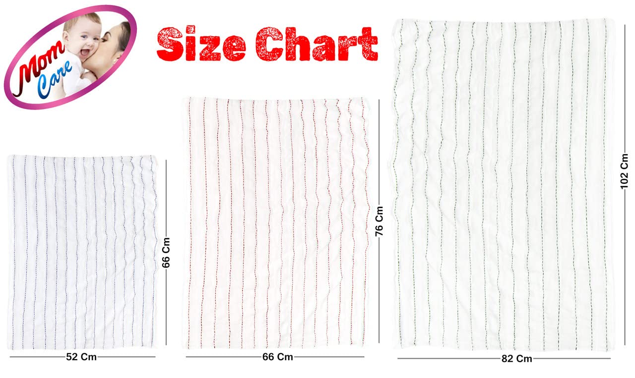 MOM CARE Cotton Urine Sheet for Newborn Nappy Changing Mat Baby Bed Protector Super Soft Pure Cotton Sheet/Kantha/Gudris/Potra/Phaliya Pack of 6 Small White 3