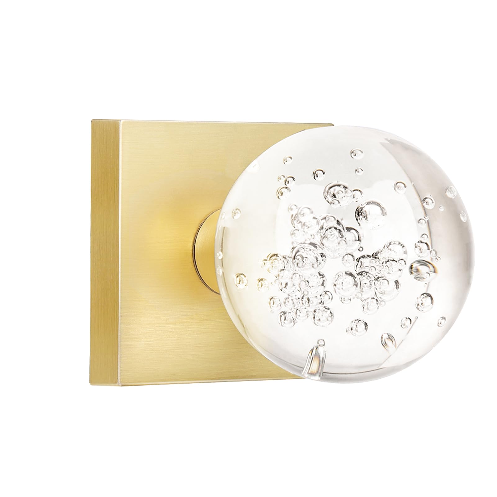 Crystal Door Knobs with Lock - Privacy & Brushed Nickel -12