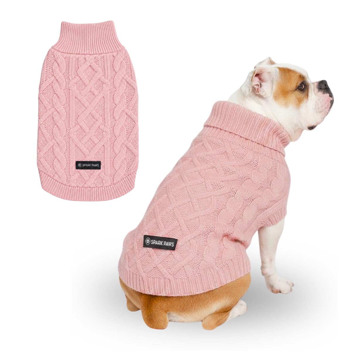 Spark Paws Knit Dog Sweater - Winter Dog Clothes, Small Medium Large