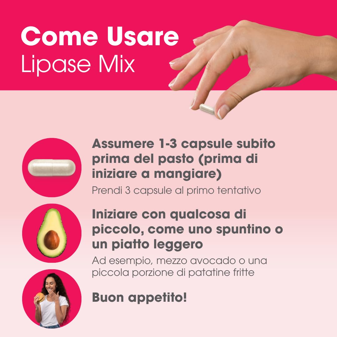 Intoleran Lipase Mix Enzimas Digestivas - 108 cápsulas | Favorece la digestión de las grasas, puro, vegano y sin gluten