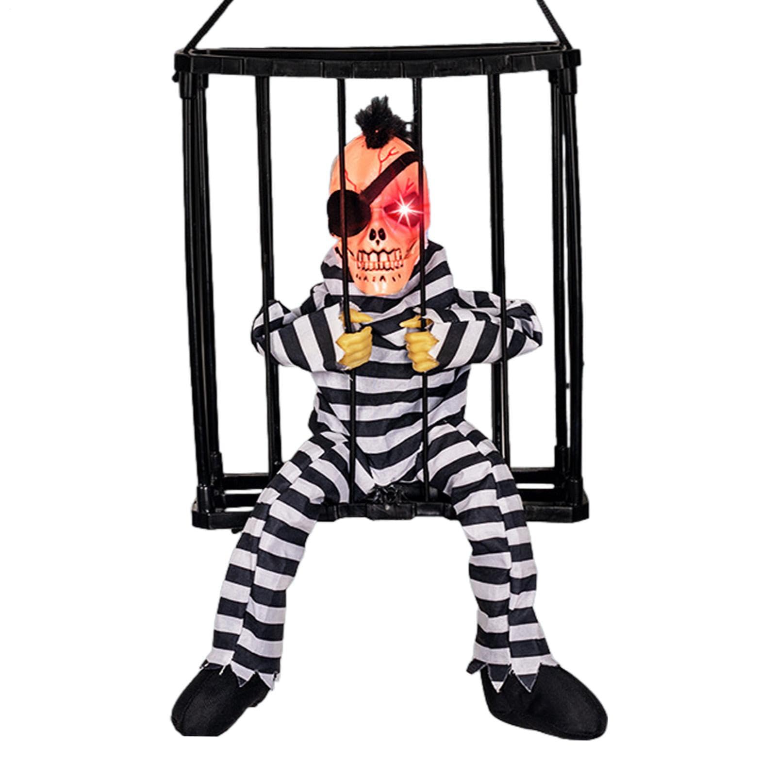 Cage de prisonnier fantasmagorique animée avec effets sonores d'horreur