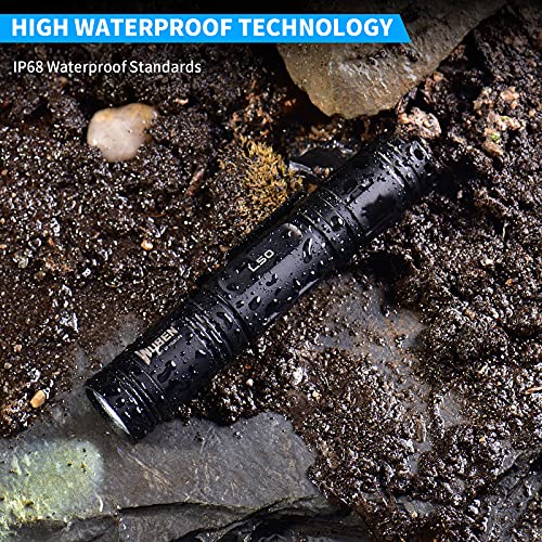 WUBEN L50 LED Flashlight Rechargeable, 1200 High Lumens Flash Light, Tactical Flashlight IP68 Waterproof with 5 Mode, EDC Handheld Flashlight for Home Camping Emergencies, Tool Gifts for Men - Image 5