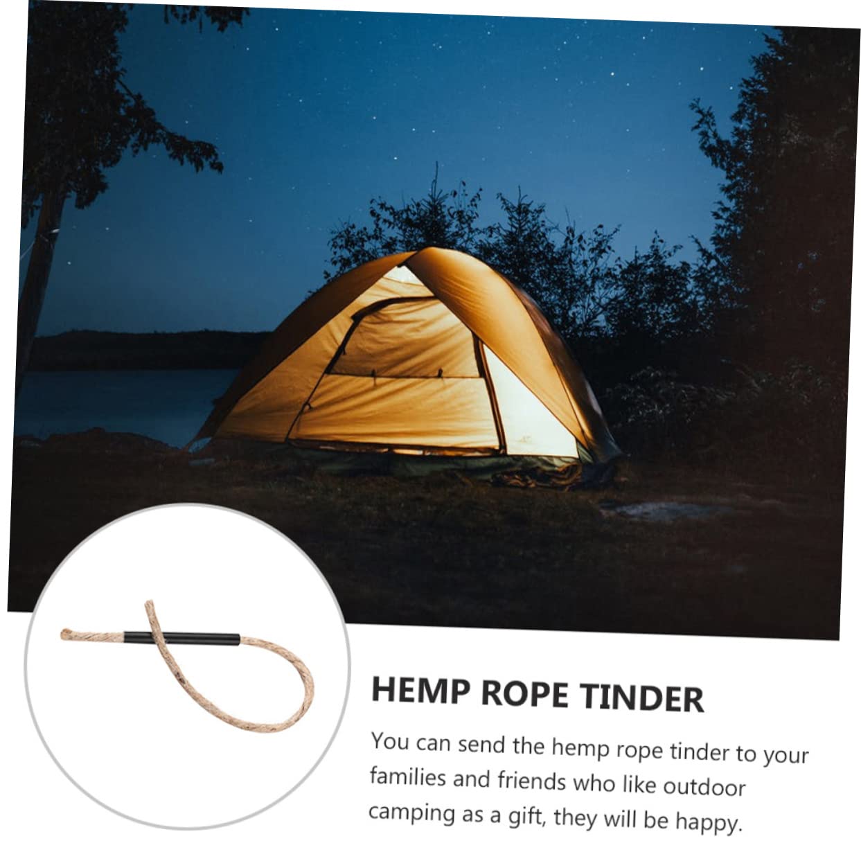 GOOHOCHY 5pcs Flame Fire Rope Camping Fire Starter Tool Jute for Outdoor Adventure