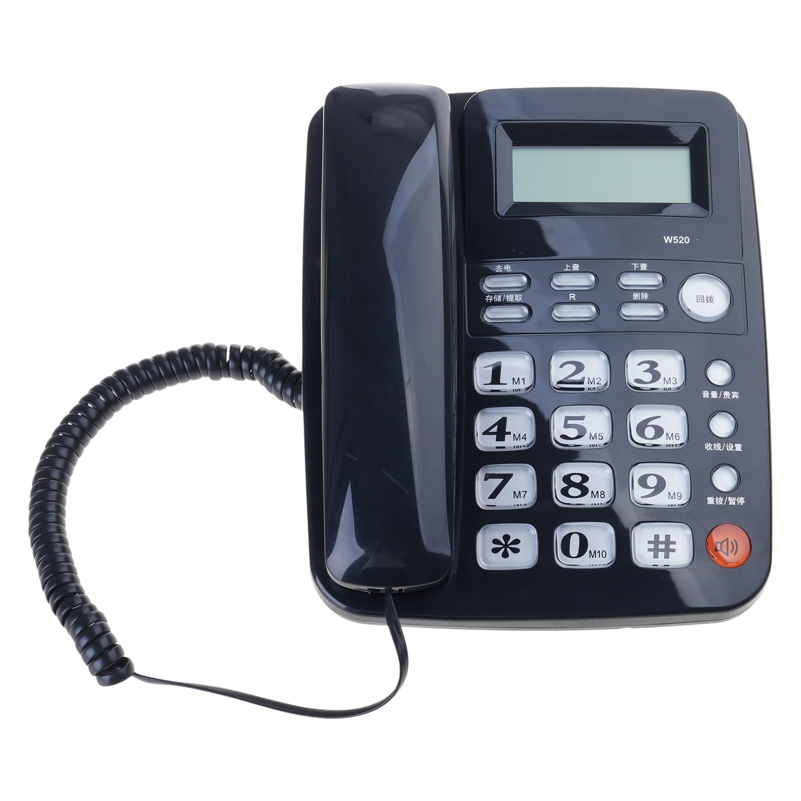 Telefono fisso da ufficio con corpo leggero, funzione vivavoce e visibilità delle chiamate