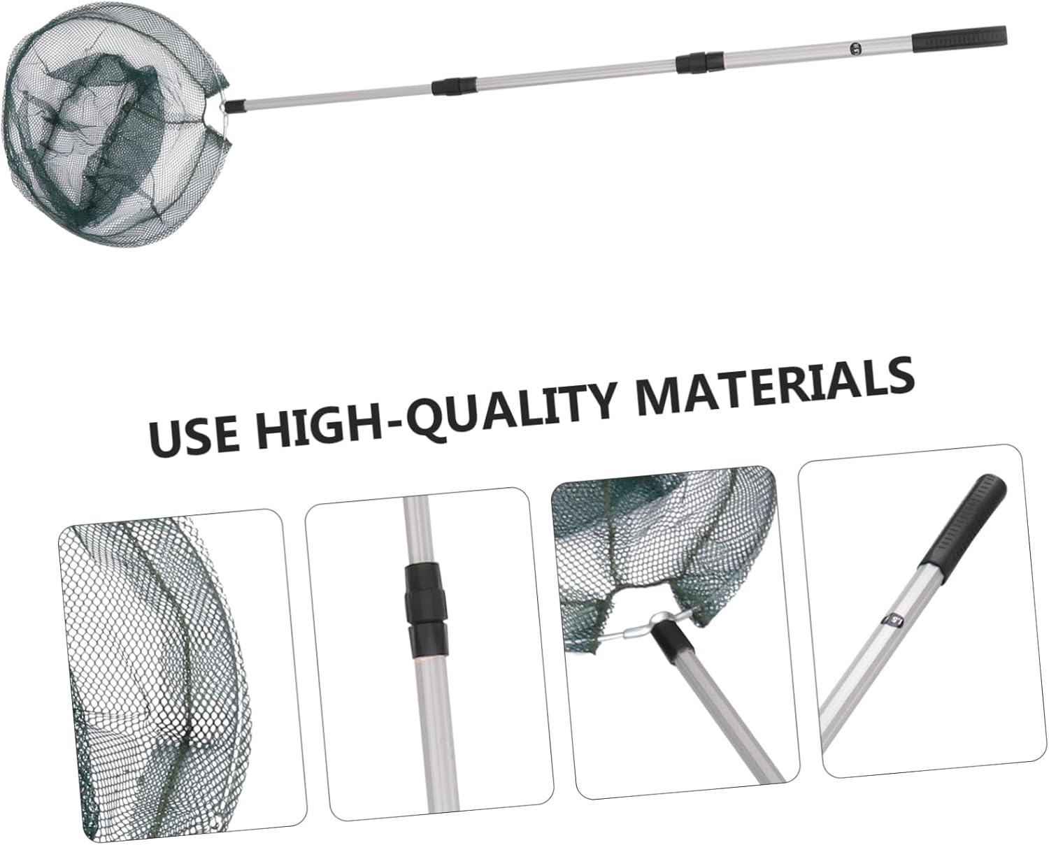 1pc Fishing Net Mesh Aluminum Alloy Fishing Equipment for Minnows Crab and Beach Use Easy to Carry and Store