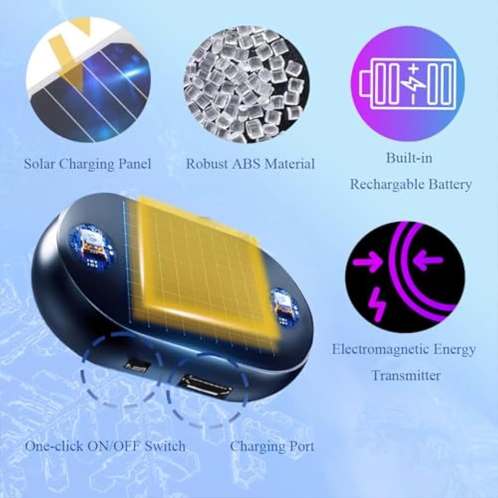 Electromagnetic Snow-Melter, Car Interference Antifreeze Instrument, Anti-Freeze Electromagnetic Car Snow Removal Device, Solar Power Electromagnetic Car Defroster for Snow Removal (3)